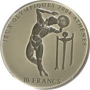 10 Francs Disque – Concave, Republic of the Congo, 2002 reverse image