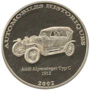 10 Francs 1912 Audi Alpensieger Typ C, Republic of the Congo, 2002 reverse image