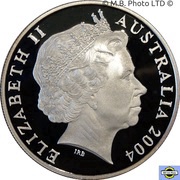 1 Dollar - Elizabeth II 4th Portrait - Masterpieces in Silver - Five Kangaroos obverse image