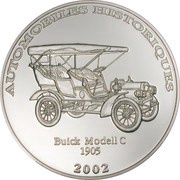 10 Francs Buick Model C, Republic of the Congo, 2002 reverse image