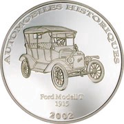 10 Francs Ford Modell T, Republic of the Congo, 2002 reverse image