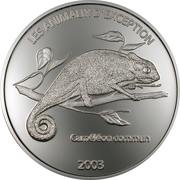 10 Francs Chameleon, Republic of the Congo, 2003 reverse image