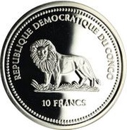 10 Francs Victoria Falls obverse image