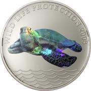 10 Francs Sea Turtle, Republic of the Congo, 2003 reverse image