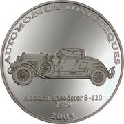 10 Francs Auburn Spedster 8-120, Republic of the Congo, 2003 reverse image