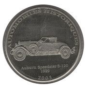 10 Francs Auburn Spedster 8-120, Republic of the Congo, 2003 reverse image