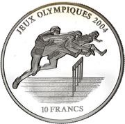 10 Francs Olympic Games 2004, Republic of the Congo, 2003 reverse image