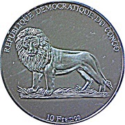 10 Francs Map of the P.R. of China obverse image