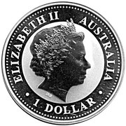 1 Dollar - Elizabeth II 4th Portrait - Australian Kookaburra obverse image