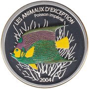 10 Francs Emperor fish, Republic of the Congo, 2004 reverse image