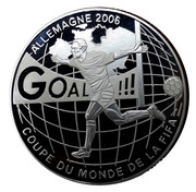 10 Francs World Cup, Republic of the Congo, 2004 reverse image