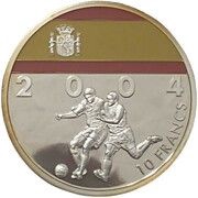 10 Francs Euro 2004: Spain, Republic of the Congo, 2004 reverse image