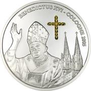 10 Francs Benedict XVI - Cologne, Republic of the Congo, 2005 reverse image