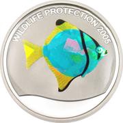 10 Francs Green Fish, Republic of the Congo, 2005 reverse image