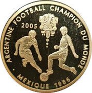 10 Francs World Cup of Football, Republic of the Congo, 2005 reverse image