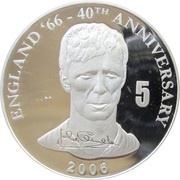 10 Francs Jack Charlton, Republic of the Congo, 2006 reverse image