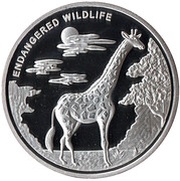10 Franc Giraffe, Republic of the Congo, 2007 reverse image