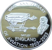 10 Francs Cayley-100th Anniversary of Aviation, Republic of the Congo, 2008 reverse image