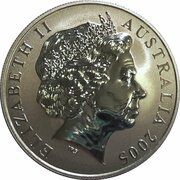1 Dollar - Elizabeth II 4th Portrait - Silver Kangaroo obverse image