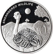 10 Franc Ostrich, Republic of the Congo, 2009 reverse image