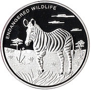10 Franc Zebra, Republic of the Congo, 2009 reverse image