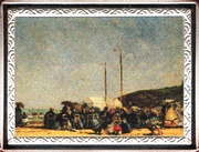 10 Francs Famous Paintings - "The Beach at Trouville (1864)", Republic of the Congo, 2009 reverse image