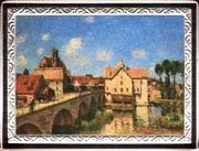 10 Francs Famous Paintings - "The Bridge at Moret", Republic of the Congo, 2009 reverse image