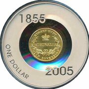1 Dollar - Elizabeth II 4th Portrait - Sydney Mint Half Sovereign, Australia, 2005 reverse image