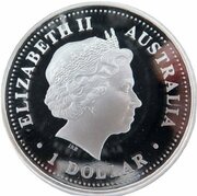 1 Dollar - Elizabeth II 4th Portrait - Australian Open Tennis - Silver Proof obverse image