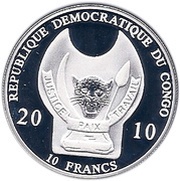 10 Francs Zulu Warrior obverse image