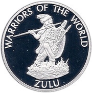10 Francs Zulu Warrior, Republic of the Congo, 2010 reverse image