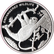 10 Franc Sloth, Republic of the Congo, 2010 reverse image
