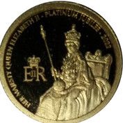 10 Francs Queen Elizabeth II Platinum Jubilee reverse image