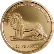 20 Francs Pope Ioannes Paulus II obverse image