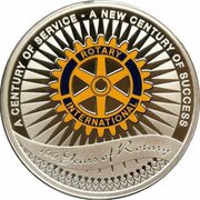 1 Dollar - Elizabeth II 4th Portrait - Rotary Centenary, Australia, 2005 reverse image