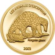 20 Francs Giant Pangolin, Republic of the Congo, 2003 reverse image