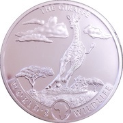 20 Francs Giraffe, Republic of the Congo, 2019 reverse image