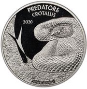 20 Francs Crotalus, Republic of the Congo, 2020 reverse image