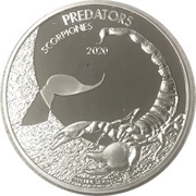 20 Francs Scorpions, Republic of the Congo, 2020 reverse image