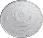 20 Francs Mosasaurus obverse image