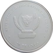 20 Francs Acinonyx jubatus obverse image