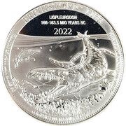 20 Francs Liopleurodon, Republic of the Congo, 2022 reverse image