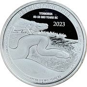 20 Francs Titanoboa, Republic of the Congo, 2023 reverse image