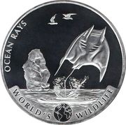 20 Francs Ocean Rays, Republic of the Congo, 2023 reverse image