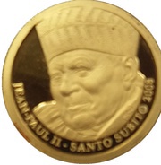25 Francs Pope John Paul II, Republic of the Congo, 2008 reverse image