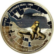 1 Dollar - Elizabeth II 4th Portrait - Leopard Seal, Australia, 2005 reverse image