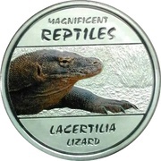 30 Francs Lacertilia Lizard, Republic of the Congo, 2013 reverse image
