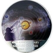 30 Francs 450th Anniversary Galileo, Republic of the Congo, 2014 reverse image