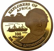 100 Francs David Livingstone, Republic of the Congo, 1999 reverse image