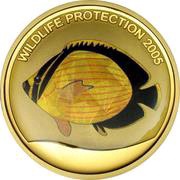 100 Francs Butterfly Fish, Congo, 2005 reverse image